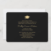 5フォトグラードコラージュモダンスクリプトブラックと金ゴールド 案内状 (裏面)
