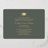 5フォトグラードコラージュSage Green & Gold Foil Card 箔招待状 (裏面)