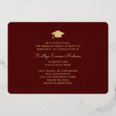 5フォトグラードコラージレッド&ゴールドフォイルカード 箔招待状 (裏面)