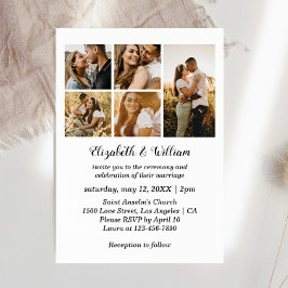 5フォトコラージエレガントウェディング招待状 招待状