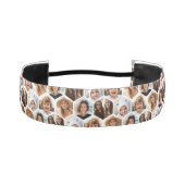 5フォトコラージハニカム六角パターン – 白 アスレチックヘッドバンド (正面)