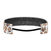 5フォトコラージハニカム六角パターン – 白 アスレチックヘッドバンド (裏面)