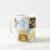 5フォトコラージュかわいいベビーピンクブルーグラニー コーヒーマグカップ (正面左)