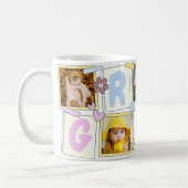 5フォトコラージュかわいいベビーピンクブルーグラニー コーヒーマグカップ (左)