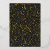 5フォトコラージュエレガントファミリーホリデーカード 箔招待状 (裏面)