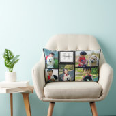 5フォトコラージュカスタムモノグラム枕 ランバークッション (椅子)