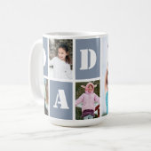 5フォトコラージュハートダスティブルーファーザーの日 コーヒーマグカップ (正面左)