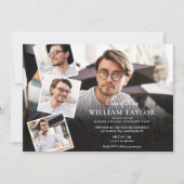 5フォトコラージュモダン卒業パーティー 招待状 (正面)