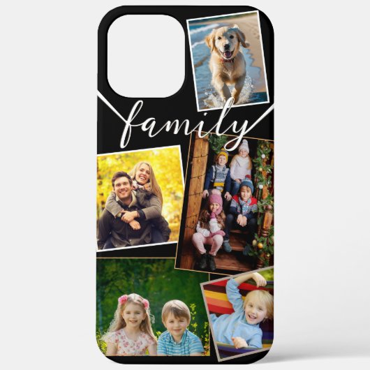 5フォトコラージュモダン白黒スタイリッシュ Case-Mate iPhoneケース (裏面)