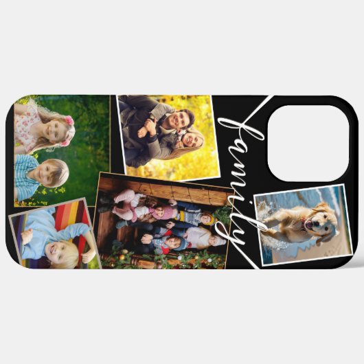 5フォトコラージュモダン白黒スタイリッシュ Case-Mate iPhoneケース (裏面 / 右)