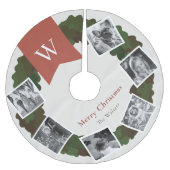 5フォトコラージュリースモノグラムブルゴーニュ ブラッシュドポリエステルツリースカート (正面)