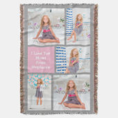 5フォトコラージュ写真母の日 スローブランケット (正面縦)