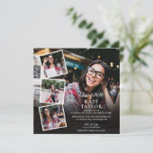 5フォトコラージュ卒業パーティースクエア 招待状 (スタンド正面)