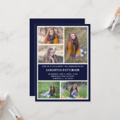 5フォトコラージュ卒業式招待状 カード (正面/裏面インサイチュ)