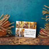 5フォトコラージュ父の日の最高のパパ フォトプラーク (側面)