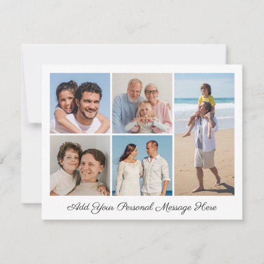 5フォトコラージュ自分のグリーティングカードを追加 (正面)