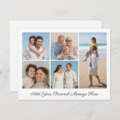 5フォトコラージュ自分のグリーティングカードを追加 (正面/裏面)