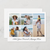 5フォトコラージュ自分のグリーティングカードを追加 (正面/裏面)