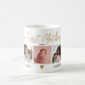 5フォトコラージュ金ゴールドファースト・マザーズデイ・ニュー・マム コーヒーマグカップ (中央)