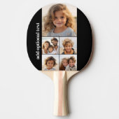 5フォトコラージュ – 黒い背景 卓球ラケット (正面)