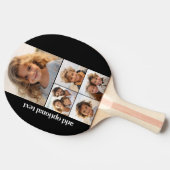 5フォトコラージュ – 黒い背景 卓球ラケット (横)