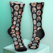 5フォトサークル縁どコラージュ-白黒 ソックス