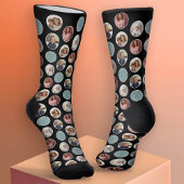 5フォトサークル縁どコラージュ-白黒 ソックス