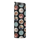 5フォトサークル縁どコラージュ-白黒 タンブラー (回転右)