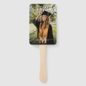 5フォトシンプル金ゴールド大学院ネイビーブルー ハンドファン (裏面)