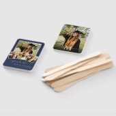 5フォトシンプル金ゴールド大学院ネイビーブルー ハンドファン (組立なし)