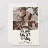 5フォトスノーフレークChristmas Mr.and Mrs. シーズンカード (正面)