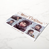 5フォトスパークルクリスマスグリーティングバラ金ゴールド 箔シーズンカード (回転した状態)