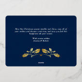 5フォトスパークルメリークリスマス金ゴールド 箔シーズンカード (裏面)