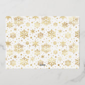 5フォトスパークルメリークリスマス金ゴールド 箔シーズンカード (裏面)