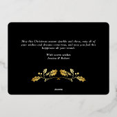 5フォトスパークルメリークリスマス金ゴールド 箔シーズンカード (裏面)