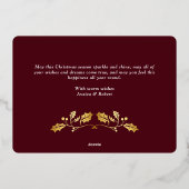 5フォトスパークルメリークリスマス金ゴールド 箔シーズンカード (裏面)