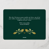 5フォトスパークルメリークリスマス金ゴールド 箔シーズンカード (裏面)