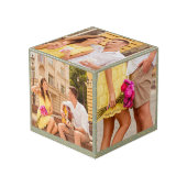 5フォトセージグリーン金ゴールド婚約 フォトキューブ (正面アングル)