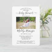 5フォトドライブバイのソーシャルディスティングベビーシャワー 招待状 (スタンド正面)