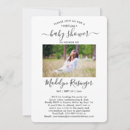 5フォトバーチャル長距離ベビーシャワー（郵便） 招待状