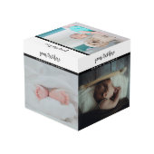 5フォトパーソナライズされたベビーラブ&ネーム思い出 フォトキューブ (裏面アングル)