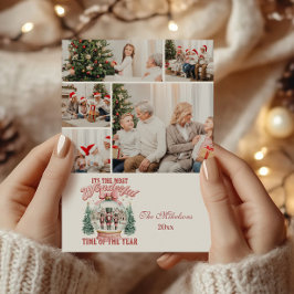 5フォトピンクのナツクラッカークリスマスワンダーランドグローブ シーズンカード
