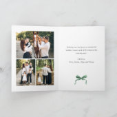 5フォトフェスティバルセージ緑のクリスマスリボン シーズンカード (内部)