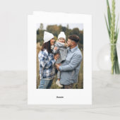 5フォトフェスティバルダスティブルークリスマスリボン シーズンカード (裏面)