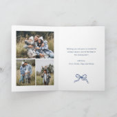 5フォトフェスティバルダスティブルークリスマスリボン シーズンカード (内部)