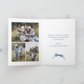 5フォトフェスティバルダスティブルークリスマスリボン シーズンカード (内部)