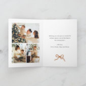 5フォトフェスティバルボホベージュクリスマスリボン シーズンカード (内部)