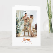 5フォトフェスティバルボホベージュクリスマスリボン シーズンカード (裏面)