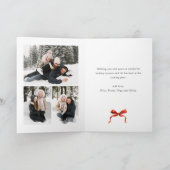 5フォトフェスティバルボホレッドクリスマスリボン シーズンカード (内部)