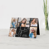 5フォトブラック卒業 招待状 (正面)